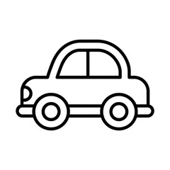 Obraz premium Simple Car Outline: Vector Illustration