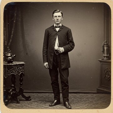Nineteenth century formal portrait of a young man
