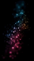 Glowing energy network with vibrant color nodes
