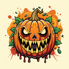 Spooky Jack O'Lantern Pumpkin for Halloween