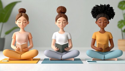 Self,Care Practice, Animated Characters Art