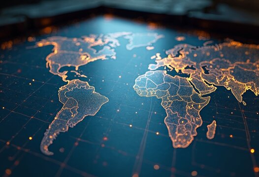 Technological Projection of World Map