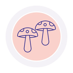 Mushroom vector, pixel perfect, illustrator file 
