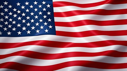 Obraz premium Waving American Flag Background - Patriotic Symbol