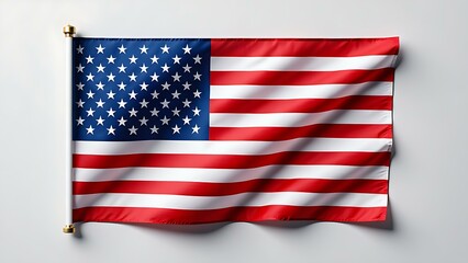 Obraz premium American Flag - Stars and Stripes on White