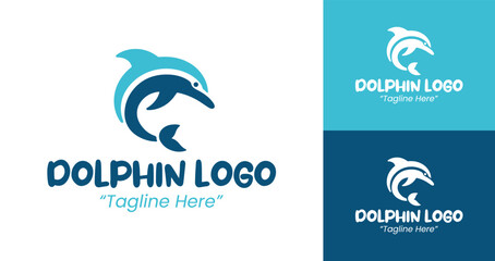 Fototapeta premium Professional Dolphin Logo for Branding with Creative and Modern Design