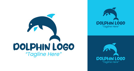 Stylish Dolphin Logo Design for Digital and Business Branding