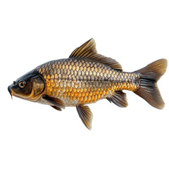 Fototapeta premium Grass Carp isolated on transparent background.