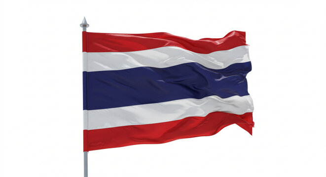 waving flag of thailand