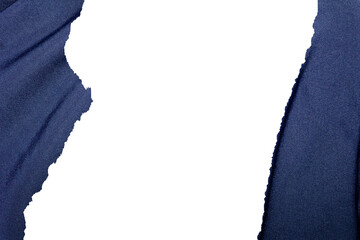 High-Resolution Texture Frames of Wrinkled Blue Fabric with Grunge and Torn Elements. Ideal for Use as a Distressed Background, Textile Detail, or Abstract Design Layer in Creative Projects