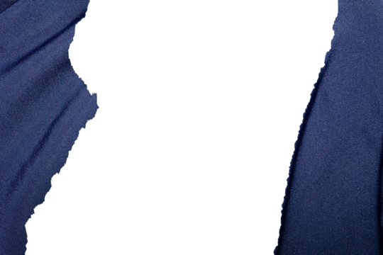 High-Resolution Texture Frames of Wrinkled Blue Fabric with Grunge and Torn Elements. Ideal for Use as a Distressed Background, Textile Detail, or Abstract Design Layer in Creative Projects