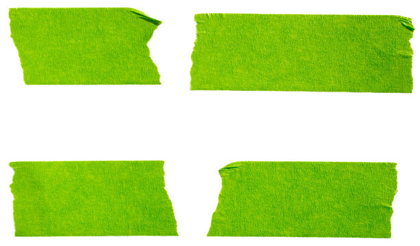 PNG Green adhesive torn paper masking tape pieces isolated on white background