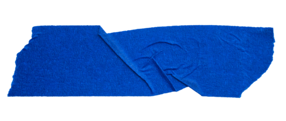 PNG Blue adhesive torn paper masking tape isolated on white background