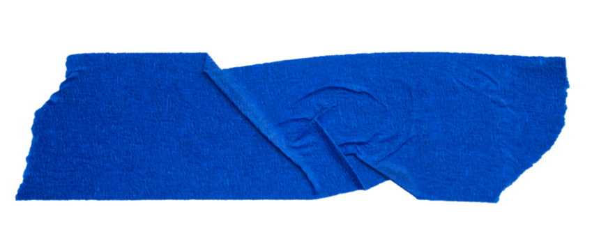 PNG Blue adhesive torn paper masking tape isolated on white background