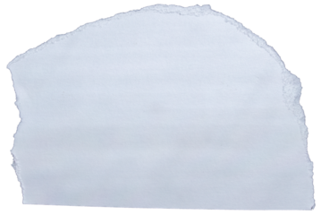 Ripped torn white paper edge on transparent background, paper tear stripes cut out design element