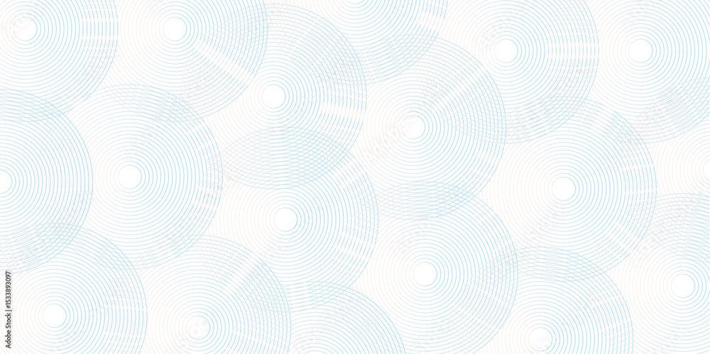 Poster seamless geometric spiral pattern and abstract circle wave lines overlapping pattern isolated. desig