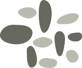 Blob shape and dot organic boho style