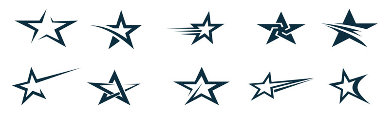 Obraz premium vector star logo premium template bundle