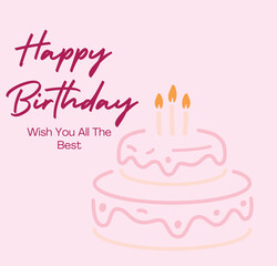 Happy birthday text effect wish