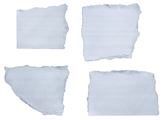 Ripped torn white paper edge on transparent background, paper tear stripes cut out design element