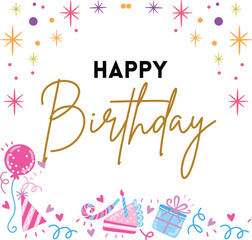 Happy birthday text effect wish