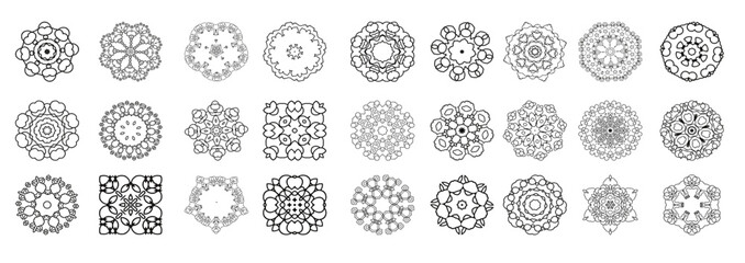 Mandala. Round ornament. Vintage decorative elements.Circular pattern of traditional motifs and ancient oriental ornaments. Hand drawn background.