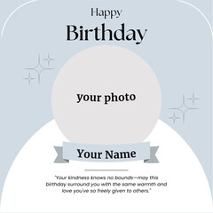 Happy birthday text effect wish