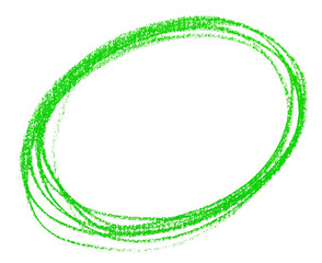 PNG Round highlight doodle drawn with green marker pen on transparent background