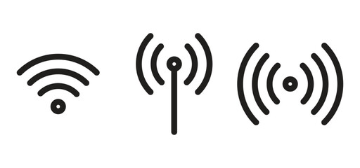 set of wifi and wireless icons