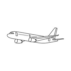 Landing Aircraft Arrival Line Vector