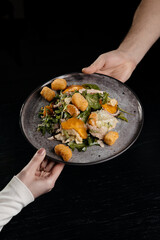 Sharing a Fresh Salad Plate