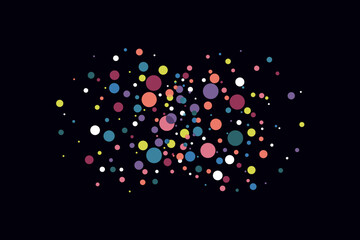 Abstract illustration depicting the merging together of ideas, people or energies in a dark space