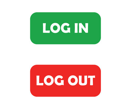 Login and logout buttons with transparent background, login and logout, login buttons, signin button