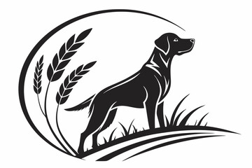 Labrador Essence: Silhouetted Logo Set in Black