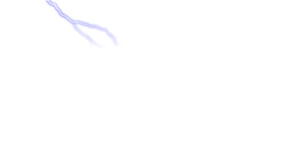 lightening thunderbolt strike with shadows on PNG background.
