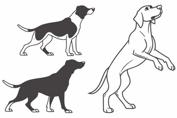 Paws & Profiles: Complete Dog Silhouette Set