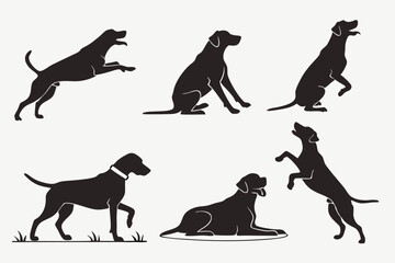Paws & Profiles: Complete Dog Silhouette Set