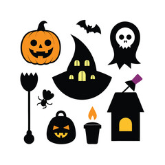 Obraz premium halloween pumpkin icons