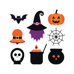 Obraz premium set of halloween icons