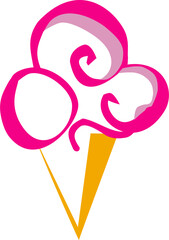  Logo lodów – czarno-biała grafika wektorowa