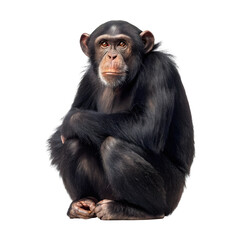 Naklejka premium Chimpanzee isolated on a transparent background
