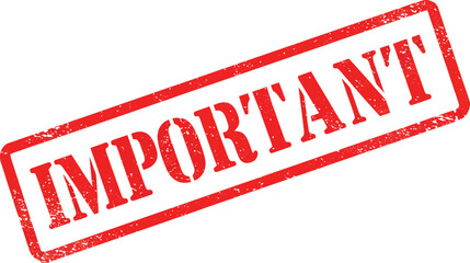 Red Important Stamp for Emphasizing Urgent Messages in Documents and Communication