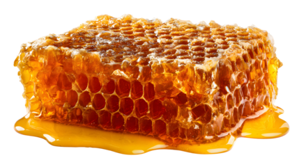 Pure Golden Honeycomb Close-Up