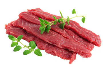 Obraz premium Beef Strips, Fresh Thyme