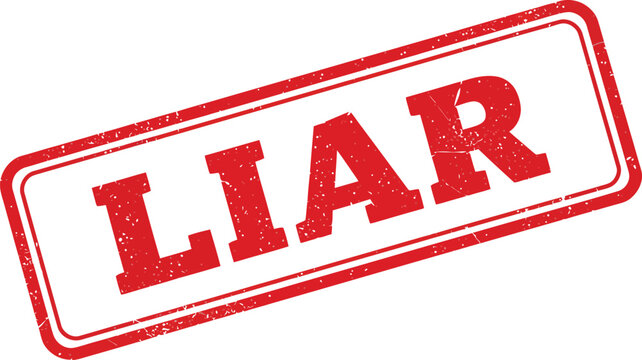 Red LIAR Stamp Image for Labeling, Identification, and Fraud Detection