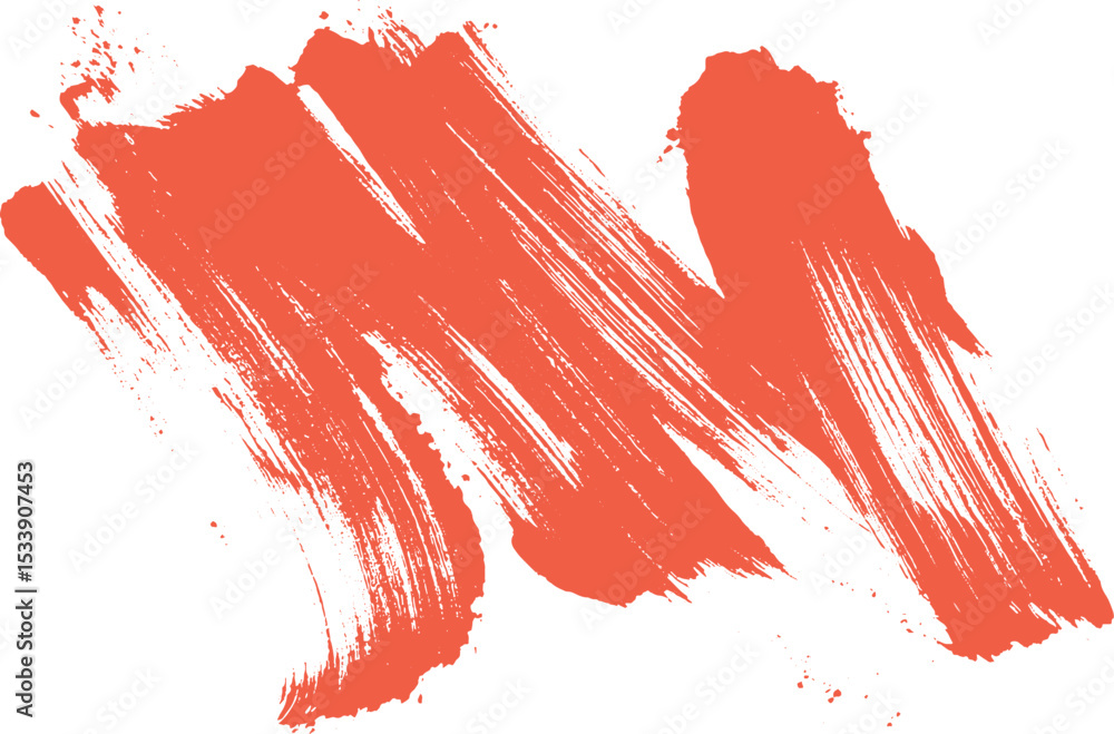 Aufkleber abstract coral brushstroke design elements for graphic design and artistic applications on a white b