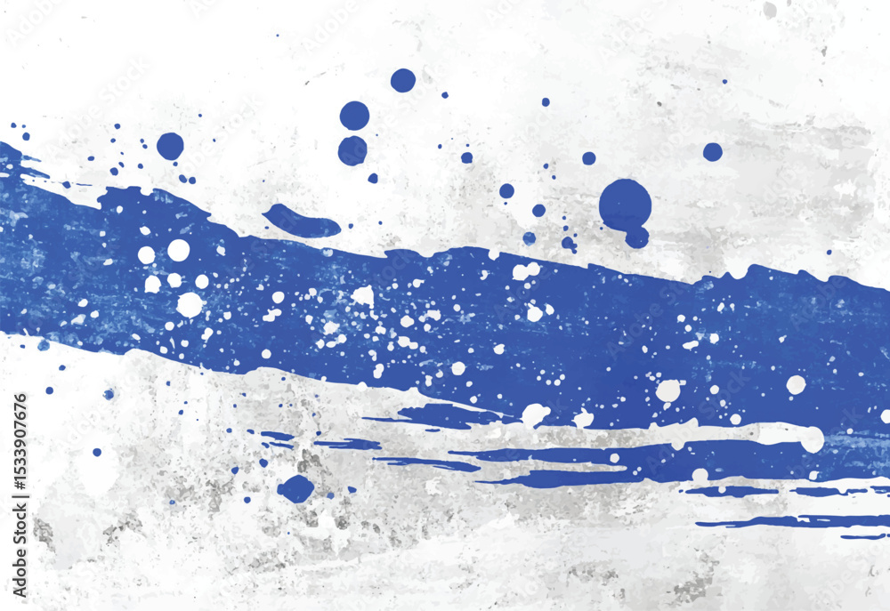 Aufkleber abstract blue paint splatter on grungy textured background artistic design with splashes and drippin
