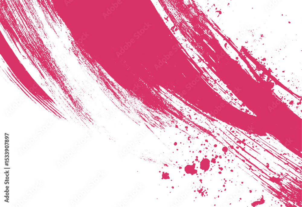 Poster abstract crimson brushstroke background with dynamic texture and splatter elements for modern design
