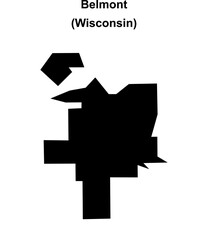 Belmont (Wisconsin) blank outline map