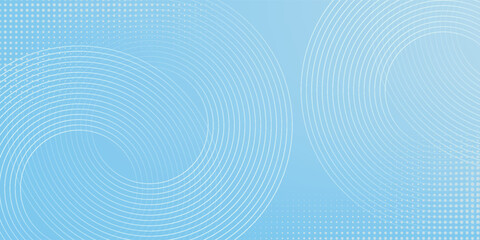 Abstract minimalist banner background, pastel colorful, blue and white gradations. Circle effect style art